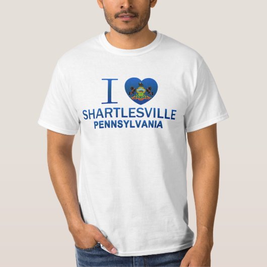 T-shirt J'aime Shartlesville, PA (Devant)