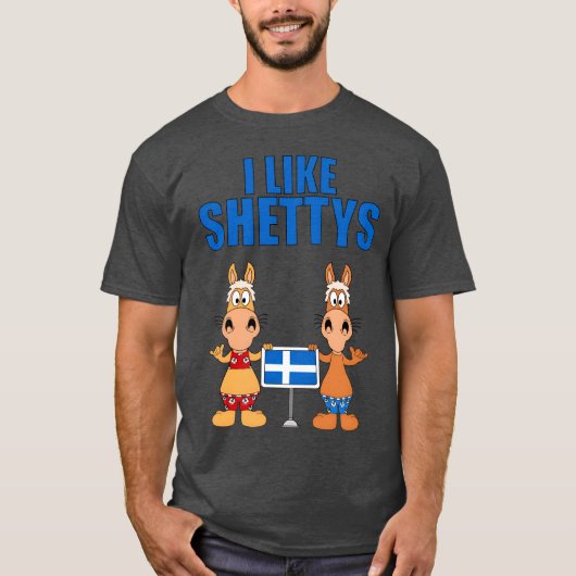 T-shirt J'Aime Shettys Horses Pferde Reiten Pferd Horse fa (Devant)