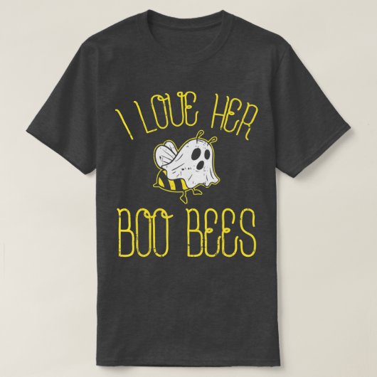 T-shirt J'Aime Son Boo Bees Couples Halloween Costum Adult (Design devant)