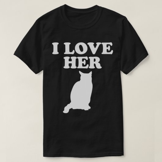 T-shirt J'aime son chat Kitty J'aime son coq assorti c (Design devant)