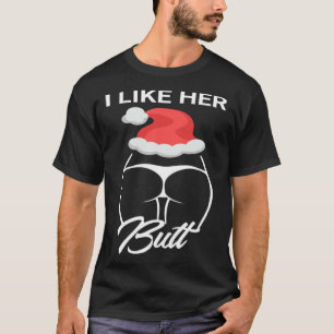 T-shirt J'aime son cul Noël Santa Couples assortis