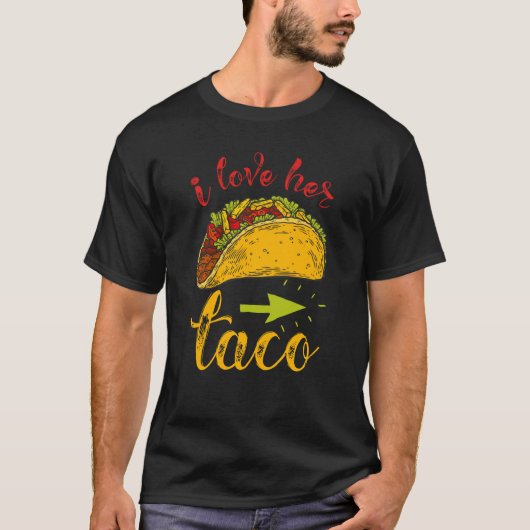 T-shirt J'Aime Son Taco Matching Couple Cinco De Mayo (Devant)