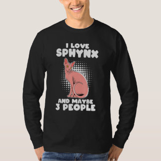 T-shirt J'Aime Sphynx Et Peut-Être 3 Personnes - Sphynx Ch