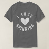 T-shirt J'Aime Spinning Heart Spin Class Indoor Cycling Gy (Design devant)