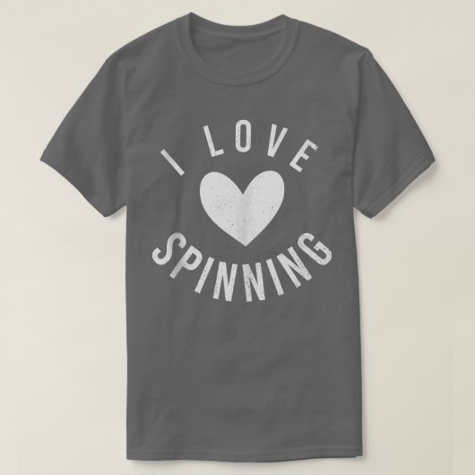 T-shirt J'Aime Spinning Heart Spin Class Indoor Cycling Gy (Design devant)