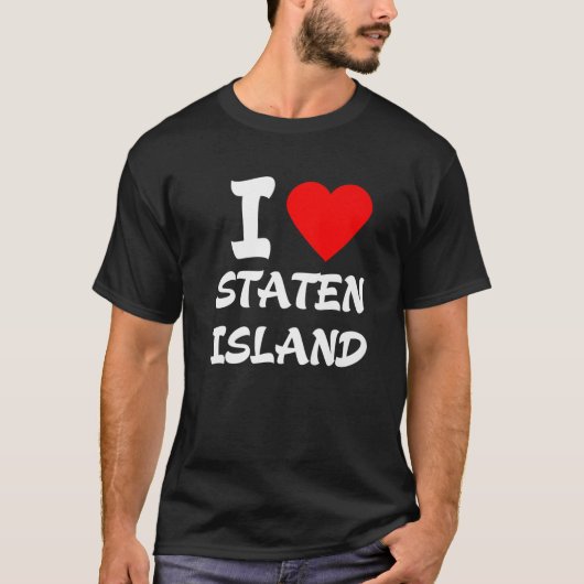 T-shirt J'aime Staten Island (Devant)