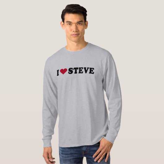 T-SHIRT J'AIME STEVE (Devant entier)