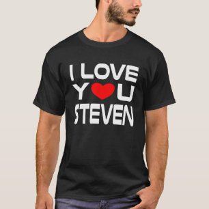 T-shirt J'aime Steven Red Heart pour dire Honey Je t'aime