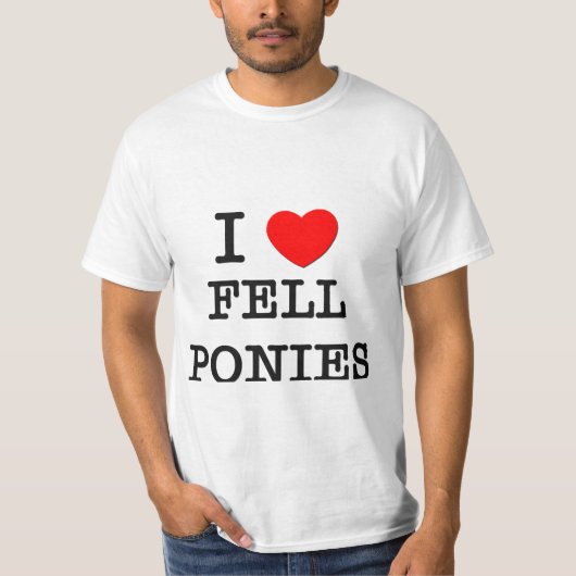 T-shirt J'aime suis tombé des poneys (les chevaux) (Devant)
