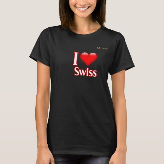 T-shirt J'aime suisse (Devant)