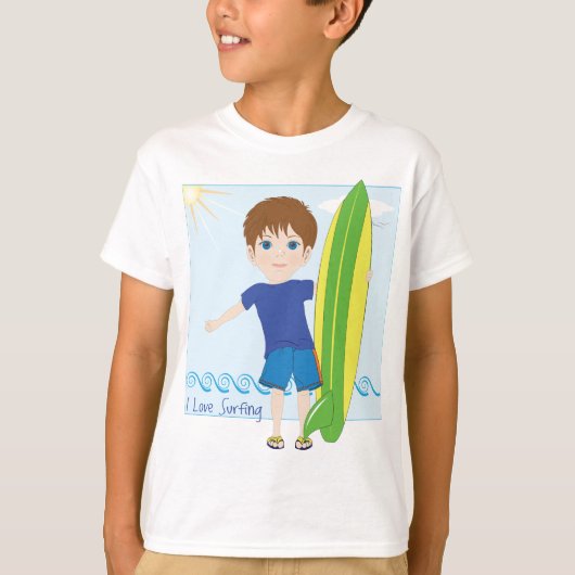 T-shirt J'aime surfer (Devant)