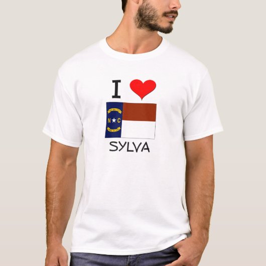 T-shirt J'aime Sylva la Caroline du Nord (Devant)