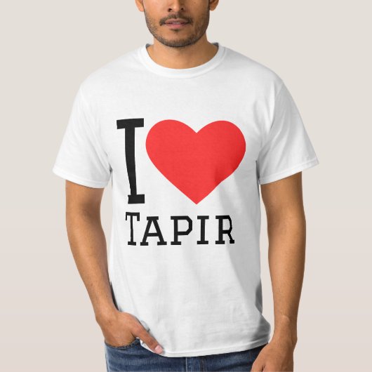 T-shirt J'aime tapir (Devant)