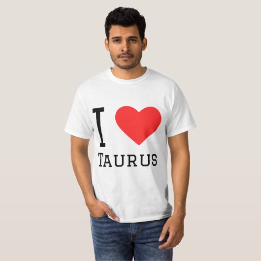 T-shirt J'aime Taurus (Devant entier)
