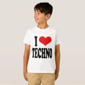 T-shirt J'aime Techno (Devant entier)