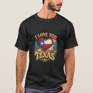 T-shirt J'aime Texas ❤️ – Tee-shirt de style western vinta