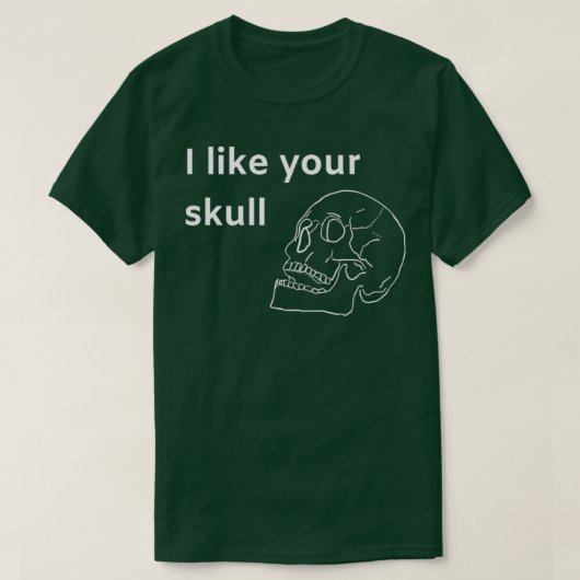 T-shirt J'aime ton crâne (Design devant)