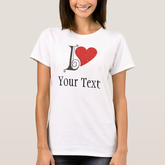T-shirt J'AIME ... ton texte (Devant)