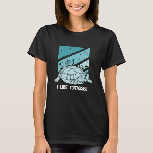 T-shirt J'aime Tortues Tortoise Sea Animal (Devant)