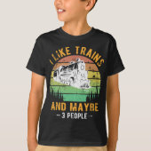 T-shirt J'aime Trains Railroad Collector Model Train Don (Devant)