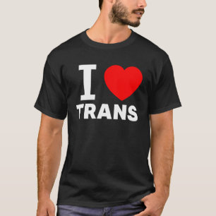 T-shirt J'aime Trans Love avec le signe cardiaque Transgen