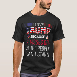 T-shirt J'Aime Trump Parce Qu'Il Empêche Ceux Que Je Ne Pe