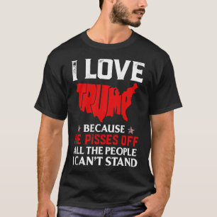 T-shirt J'Aime Trump Parce Qu'Il Empêche Ceux Que Je Ne Pe