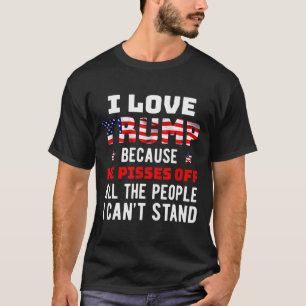 T-shirt J'Aime Trump Parce Qu'Il Empêche Ceux Que Je Ne Pe