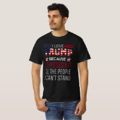 T-shirt J'aime Trump parce qu'il fait chier tous les gens (Devant entier)