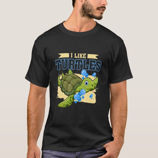 T-shirt J'Aime Turtles Animal Zoo Toy Tortoise Turtle (Devant)