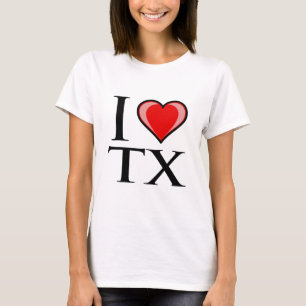 T-shirt J'aime TX - le Texas