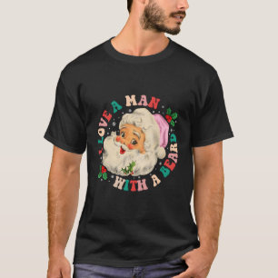 T-shirt J'Aime Un Avec Une Barbe Père Noël