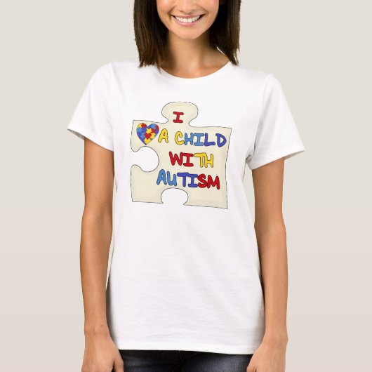 T-shirt J'aime un enfant avec l'autisme (Devant)
