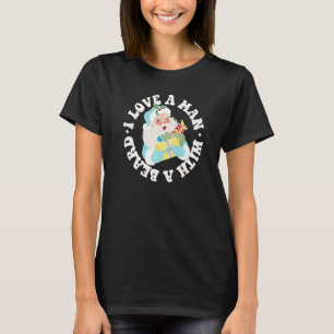 T-shirt J'Aime Un Homme Avec Une Barbe Père Noël Rétro Chr