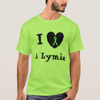 J'aime un Lymie, Cœur avec Ruban de Sensibilisatio