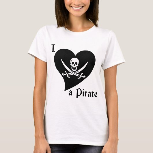 T-shirt J'aime un pirate (Devant)