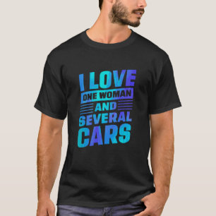 T-shirt J'aime une femme et plusieurs voitures Mécanicien