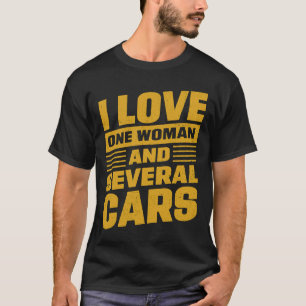 T-shirt J'Aime Une Femme Et Plusieurs Voitures Mécanique V