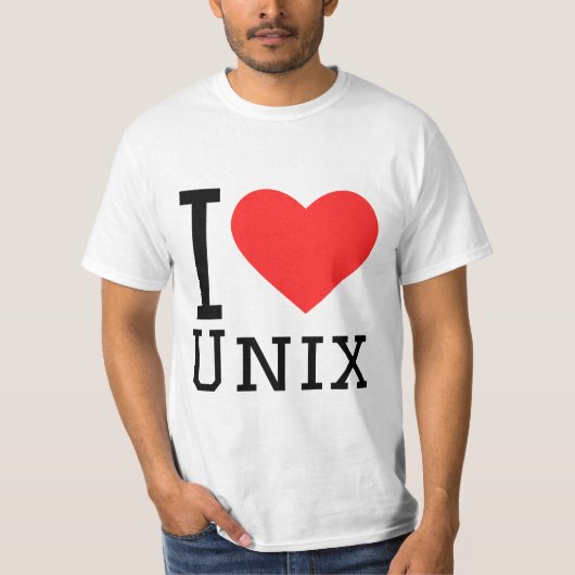 T-shirt J'aime Unix (Devant)