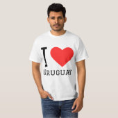 T-shirt J'aime uruguay (Devant entier)