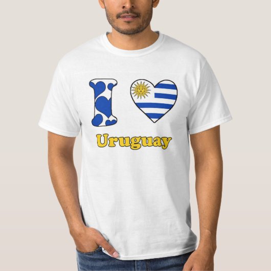 T-shirt J'aime Uruguay (Devant)