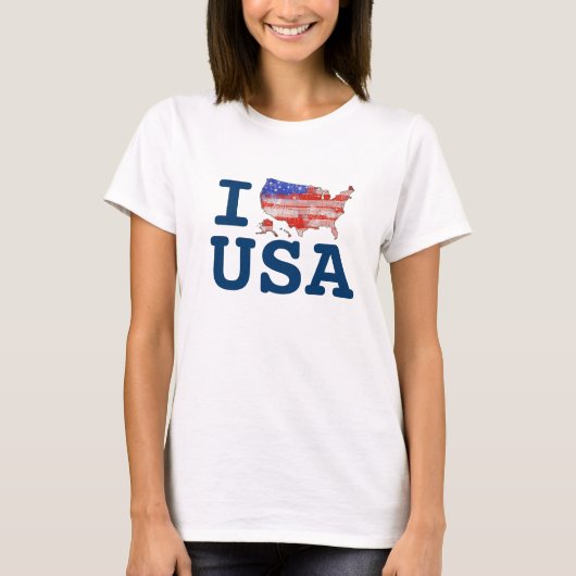 T-shirt J'aime USA (Devant)