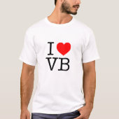 T-shirt J'aime VB Virginia Beach (Devant)