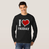 T-shirt J'aime vendredi J'aime (Devant entier)