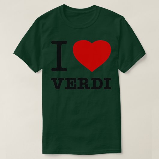 T-SHIRT J'AIME VERDI (Design devant)