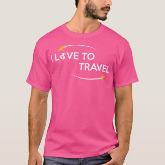 T-shirt J'Aime Voyager En Chemise