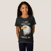 T-Shirt J'Aime Vraiment Aigle Ok Drôle Aigle Amant Cadeau (Devant entier)