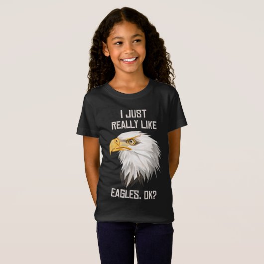 T-Shirt J'Aime Vraiment Aigle Ok Drôle Aigle Amant Cadeau (Devant entier)