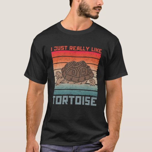 T-shirt J'Aime Vraiment Aimer Tortoise Turtle (Devant)