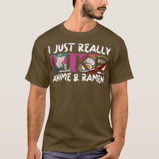 T-shirt J'Aime Vraiment Anime Et Ramen Kawaii Manga218